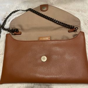 Jcrew vegan leather bronze chain